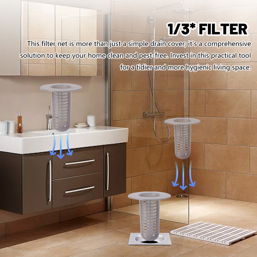 1 / 2 / 3 Bộ Lọc Thoát Nước Sàn - Lọc Thoát Nước Nhà Bếp - Nhựa PP, Dài, Chống Tắc - Lọc Lưới Thải Thực Phẩm - Máy Bắt Tóc Basbin - Dụng Cụ Thoát Sàn Phòng Tắm