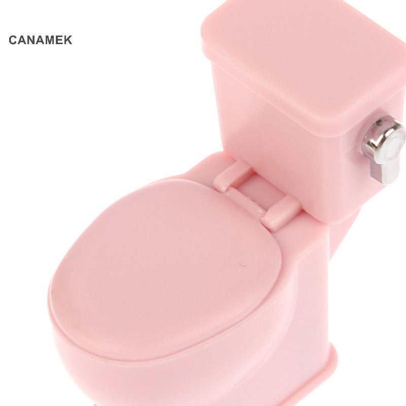 Canamek Nội thất nhà búp bê Nhà vệ sinh màu trắng Nhà búp bê Bàn chải vệ sinh Đồ chơi thu nhỏ Phụ kiện búp bê CSF