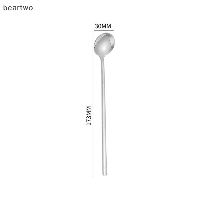 < Beartwo > 1 Chiếc Thìa Inox Lớn Tay Cầm Dài Thìa Nhà Bếp Dao Kéo Cơm Bánh Bao Cháo Muỗng Canh Nhà Hàng Bộ Đồ Ăn Đẹp