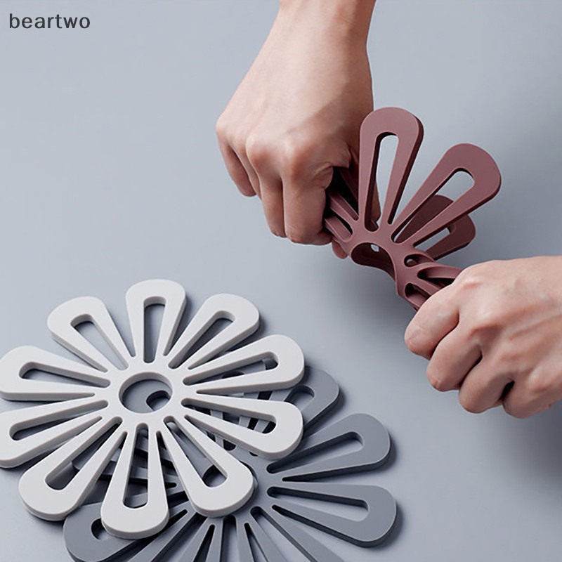 < Beartwo > Thảm Chậu Bếp Hình Hoa Giá Đỡ Nồi Lẩu Và Chảo Giá Đỡ Bếp Cách Nhiệt Đế Lót Ly Nóng Cho Món Ăn Đẹp
