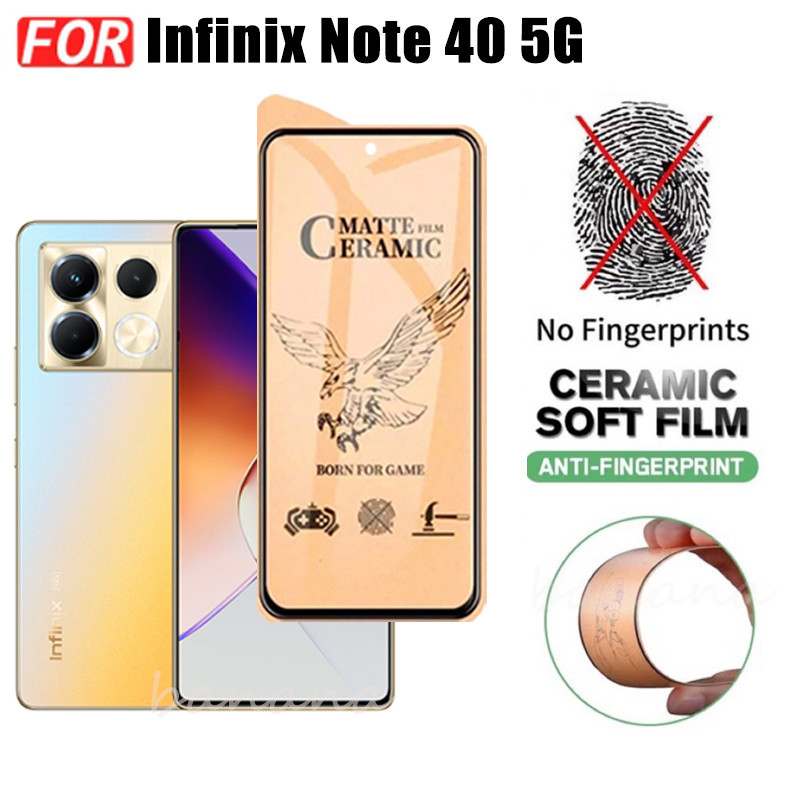 Kính cường lực gốm 3 TRONG 1 Infinix Note 40 5G cho Infinix Note40 4G Bảo vệ màn hình Ống kính máy ảnh Kính và Phim mặt sau