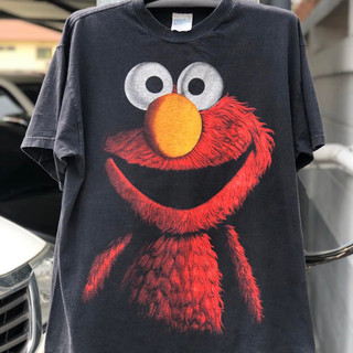 Mới BOMBA STUDIO Sesame Street Hoạt Hình Retro Sense Xu Hướng Cá Tính Áo Thun Tay Ngắn Nam Nữ