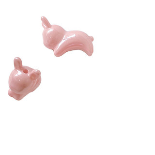 Kem Jelly Đậu Thỏ Dễ Thương Lỗ Thẳng Hạt diy Handmade Rời Hạt Vòng Tay Vòng Cổ Đính Hạt Điện Thoại Di Động Dây Xích Phụ Kiện
