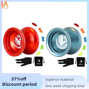 Magicyo N12 Shark Honor Yoyo Hợp kim nhôm Yoyo chuyên nghiệp không phản hồi Yoyo quay thời gian dài với dây Yoyo