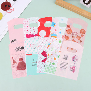 Diễu Hành 50 Cái / lốc Nhiều Thiết Kế Túi Nhựa Nhỏ 9x15cm Boutique Túi Quà Có Tay Cầm Ch Bông Tai Trang Sức Bao Bì Túi VN