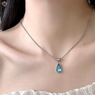 [Pcwkkef] Vòng cổ mặt dây chuyền thả nước không đều tính khí cổ điển dành cho nữ Cô gái Retro Vòng cổ thanh lịch Cưới đính hôn Trang sức Quà tặng mới