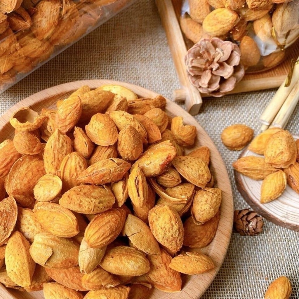 Hạnh Nhân Rang Bơ [Vỏ Mỏng] Bùi Béo Dễ Ăn - Xưởng Hạt Dinh Dưỡng Bảo Tâm