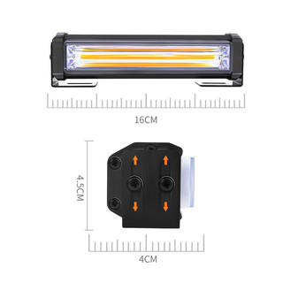 Xe COB Cảnh Báo Mái Đèn 16cm Nhấp Nháy Ánh Sáng Lưới Siêu Sáng Ánh Sáng Nhấp Nháy