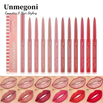 Unmegoni Lip Liner, Bút chì kẻ môi viền viền môi tự nhiên, Bút chì kẻ môi nhung chống thấm nước