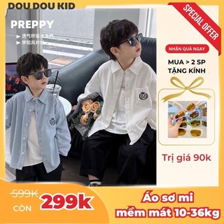 [DOUDOU KID] SMLG - Sơ Mi Cho Bé Đẹp Chất Thô Cotton Mát Lịm Chất Vải QC Cao Cấp