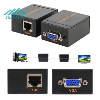 1 Cặp Mạng Tín Hiệu VGA 60m sang Bộ Thu Phát Ethernet Mở Rộng Lan ✨ [Jennie1.vn]