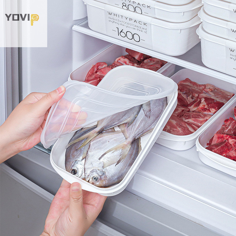Yovip Nhật Bản Hộp đóng gói thịt Thực phẩm Tủ lạnh Bảo quản trái cây Bảo quản rau củ Chuẩn bị mảnh VN hộp chia