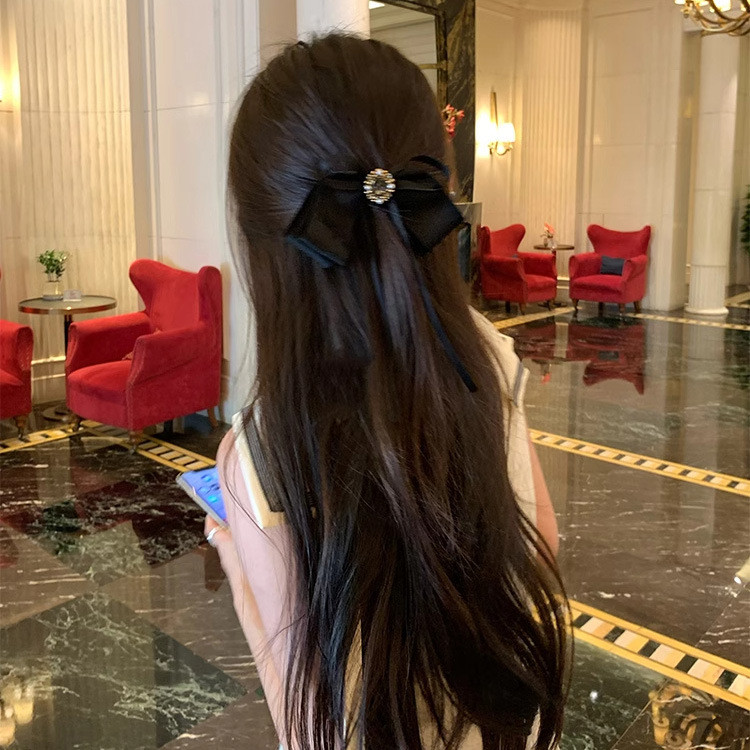 Pháp Kim Cương Giả Nơ Mùa Xuân Kẹp Tóc Ruy Băng