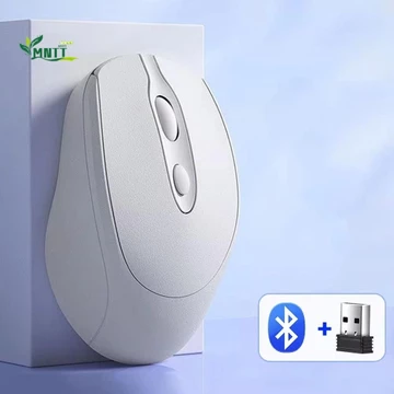 Chuột không dây công thái học MNTT, Chuột không dây Macaron 1600DPI 2.4Ghz + BT5.0, Chuột chơi game cắm và chạy không dây Morandi có thể sạc lại nhẹ PC / Laptop