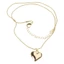BTF Thép Titan Trái Tim Mặt Dây Chuyền Vòng Cổ Choker Trái Tim Mặt Dây Chuyền Xương Đòn Dây Xích
