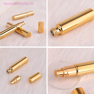 [Beautifulhome] Chai thủy tinh UV cầm tay 10ML có thể đổ lại với chai nhôm Mẫu hộp rỗng [làm đẹp]