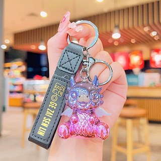 Móc khóa hình rồng dễ thương mạ điện cao cấp.