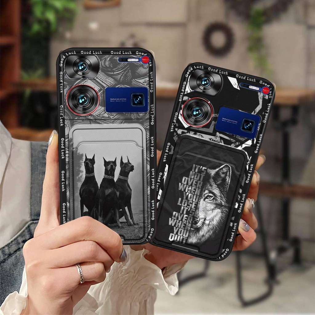 Card sleeve Cartoon Phone Case For ZTE Nubia Z60 Ultra Soft case Card bag Waterproof Cover Fashion Design Anti-dust