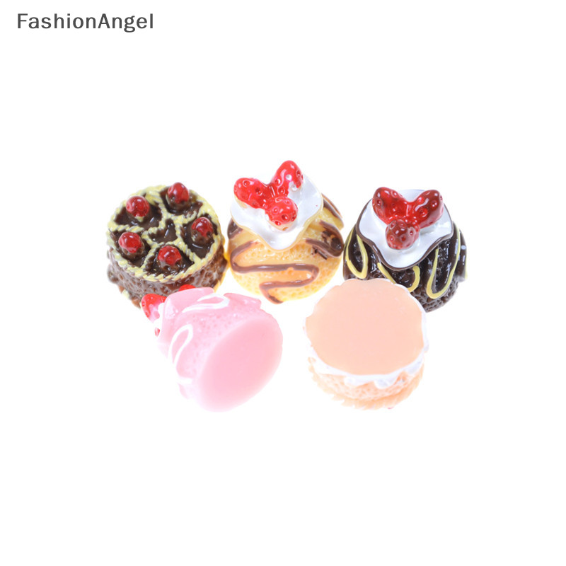 Fashionangel 5 Món Tráng Miệng 3D Nhựa Kem Bánh Thu Nhỏ Nhà Búp Bê Phụ Kiện TH