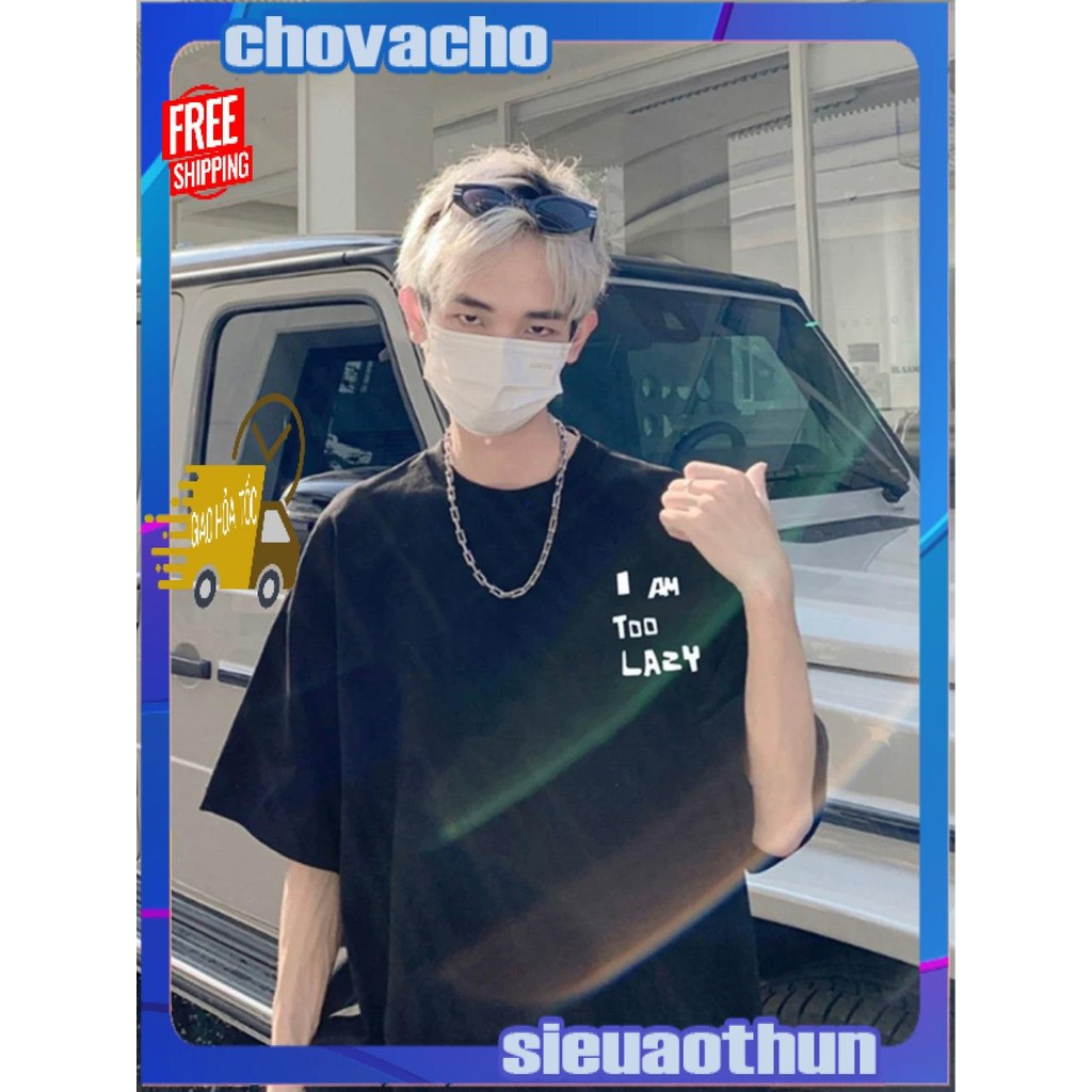Áo thun Stee Cổ tròn I AM TOO LAZY Localbrand ICVCVNI Unisex