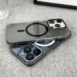 [Jlk] Ốp lưng trong suốt siêu mỏng nguyên bản cho iPhone 15 14 13 12 11 16 Pro Max Sạc không dây từ tính Vỏ PC trong suốt