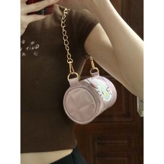 Thời Trung Cổ hello kitty Màu Hồng Trống Túi Thiết Kế Niche Túi Dễ Thương Giai Điệu Một Vai Thời Trang 9.13 RLHB