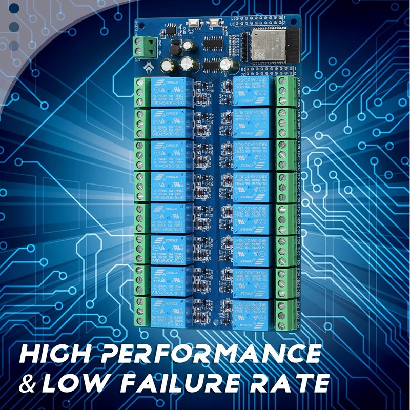 Mô-đun rơle 16 kênh DC5-12V Bộ nguồn ESP32 Bảng phát triển ESP32 Module phát triển thứ cấp