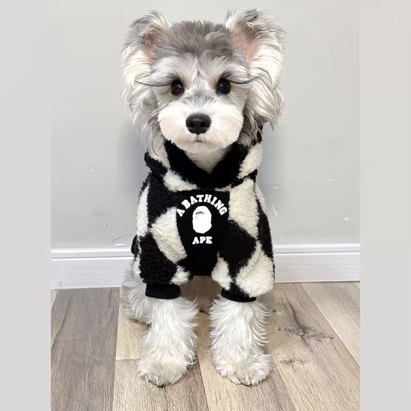 Mùa Thu Đông Chó Ấm Áp Quần Áo Thú Cưng Plus Quần Áo Lông Cừu Dày Chó Nhỏ Schnauzer Chống Trơn Teddy Pomeranian Q9XM * - & *