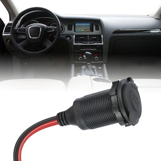 Charmantcc1 12V 24V Xe Gắn Đèn Sạc Có Cáp Nữ Ổ Cắm Cắm Đầu Nối Adapter