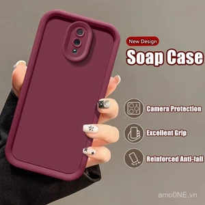 Ốp xà phòng silicon mềm tối giản bảo vệ máy ảnh 6.4 inch cho Oppo RENO cph1917 Ốp Chống vân tay mờ mịn gkoy