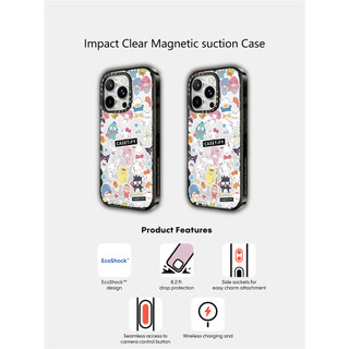 Casetify X Sanrio Miếng Dán Ốp Lưng Acrylic Cứng Hút Từ Tính Cho Apple IPhone 12 13 14 15 16 Pro Max Plus Có Hộp