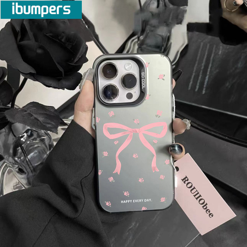 ibumpers Ốp Lưng iPhone Coquette nơ Chống Bẩn Chống Sốc Ốp Điện Thoại IMD Cứng Trơn Cho Iphone 15 14 12 13 11 Pro Max