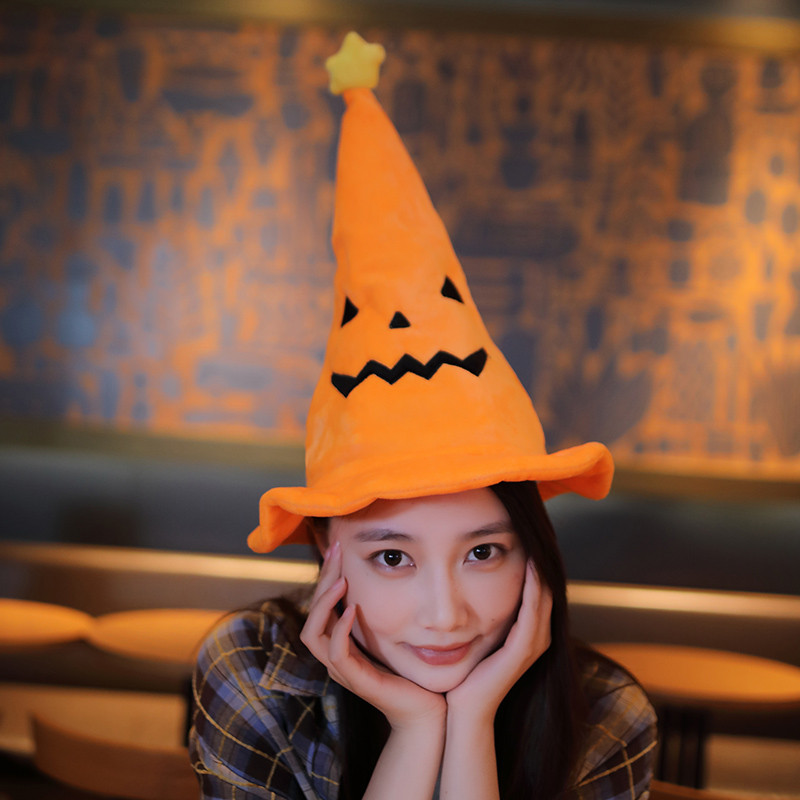 Sáng Tạo Halloween Sang Trọng Nón Quirky Mũ Phù Thủy Halloween Bí Ngô Ma Mũ Trang Phục Ngày Lễ Đạo Cụ Mềm Mại Thoải Mái Di Chuyển Phát Sáng Búp Bê Trẻ Em Quà Tặng Sinh Nhật Quà Tặng Halloween