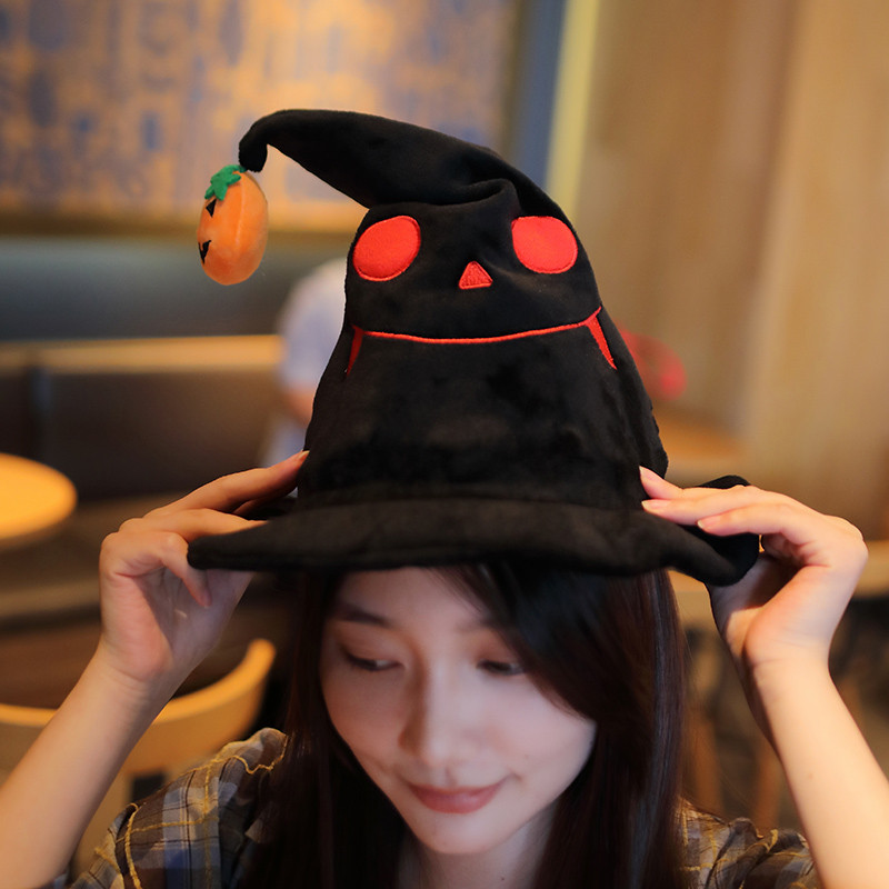 Sáng Tạo Halloween Sang Trọng Nón Quirky Mũ Phù Thủy Halloween Bí Ngô Ma Mũ Trang Phục Ngày Lễ Đạo Cụ Mềm Mại Thoải Mái Di Chuyển Phát Sáng Búp Bê Trẻ Em Quà Tặng Sinh Nhật Quà Tặng Halloween