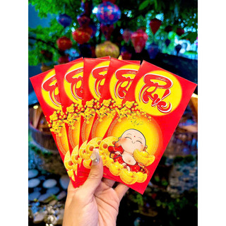 Set 100 cái Bao Lì Xì Tết Đỏ Chữ Phúc 48 Mừng Tuổi - Nhiều Mẫu - Giấy Dày - Size To - In Ấn Rõ Nét