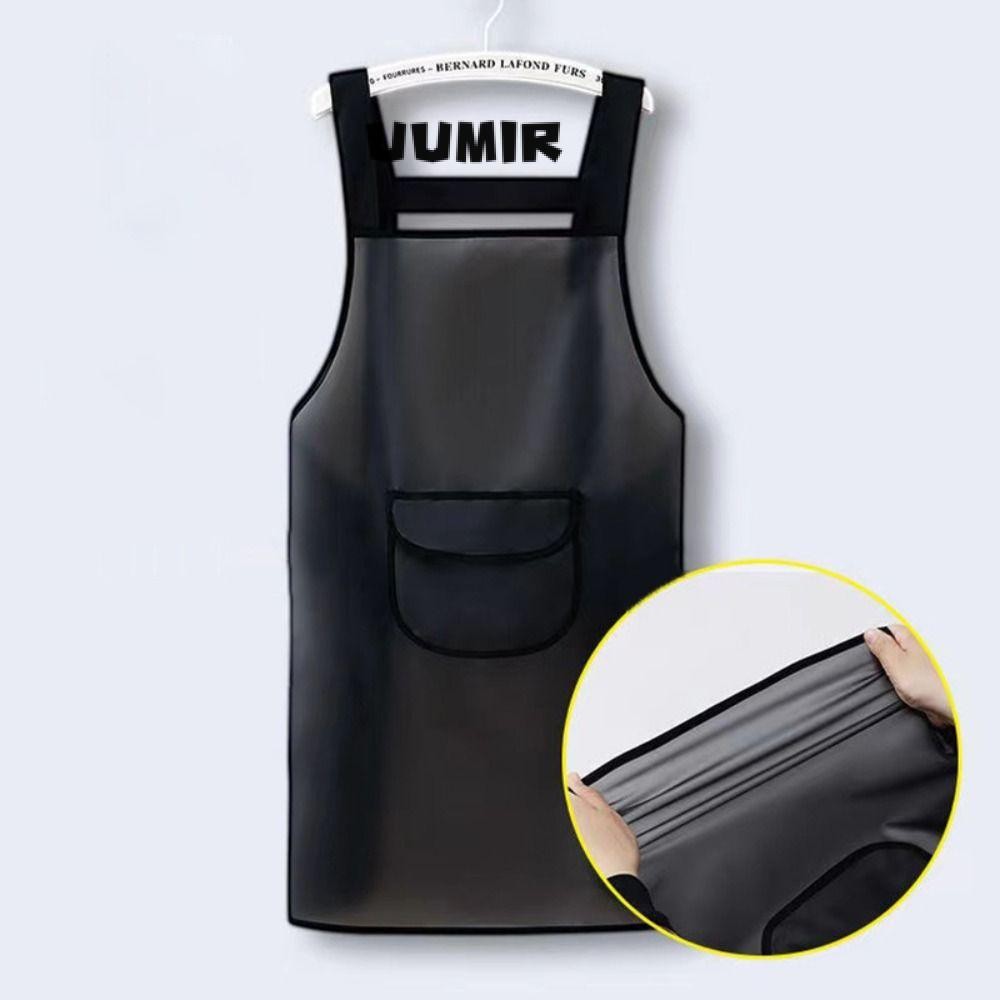 Tạp dề nhà bếp, Tạp dề làm việc chống thấm dầu, Tạp dề làm sạch chống bụi bẩn PVC màu đen trong suốt