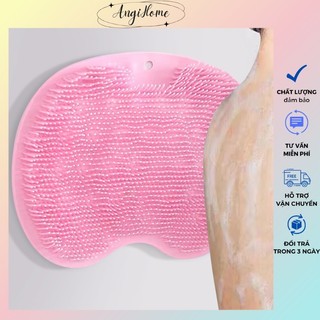 Tấm Silicon Chà Lưng, Chà Chân Dán Tường Có Móc Treo ANGIHOME