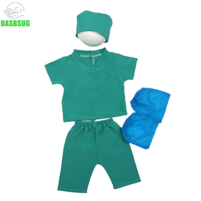 Dasbsug Trang Phục Sơ Sinh Mũ Áo Quần Trẻ Sơ Sinh Tắm Ảnh Quần Áo Bác Sĩ Trang Phục