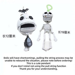 Vui Nhộn Kéo Dây Đầu Lâu Móc Khóa Halloween Đầu Lâu Phát Sáng Trong Bóng Tối Túi Đồng Hồ Mặt Dây Chuyền Quà Tặng Trang Trí
