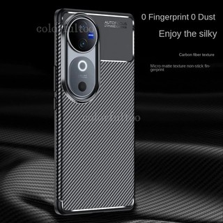 Ốp Điện Thoại Bằng Sợi Carbon Bọ Cánh Cứng Cho Vivo V40 Pro V40Pro V 40 VivoV40 5G 2024 Kinh Doanh Sang Trọng Vỏ Silicon TPU Mềm Chống Vân Tay Họa Tiết Mờ Ốp Lưng Chống Sốc