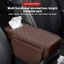 SEKINEW Hộp đựng khăn giấy bằng da PU Memory Foam Car Central Armrest Pad, Hộp đựng tay vịn chất lượng cao Tấm lót chiều cao Hộp đựng tay ô tô đa chức năng Tấm bảo vệ đa năng