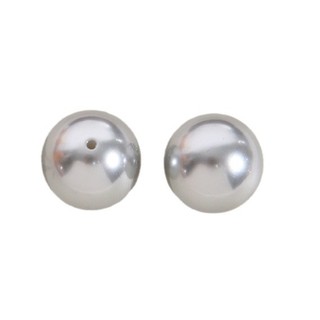 Chất Lượng Cao Thời Trang Phù Hợp Với Bóng Giả Ngọc Trai Màu Xám Nửa Lỗ Bông Tai Tròn DIY Phụ Kiện Trang Sức Chất Liệu Bán Buôn