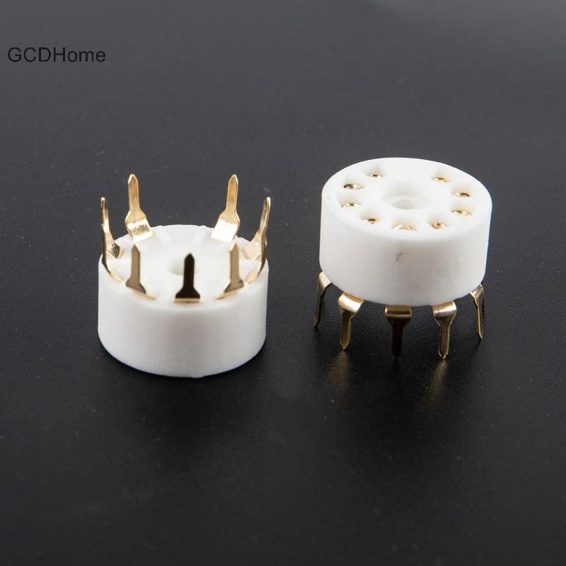 Gcdhome 5 Chiếc Gốm 9pin B9A PCB Gắn Ống Ổ Cắm 12AX7 12AT7 Hifi Âm Thanh Vintage AMP HOT