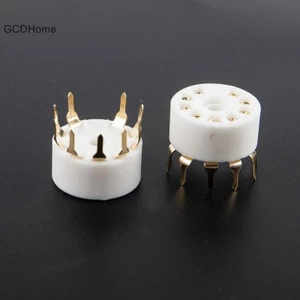 Gcdhome 5 Chiếc Gốm 9pin B9A PCB Gắn Ống Ổ Cắm 12AX7 12AT7 Hifi Âm Thanh Vintage AMP HOT