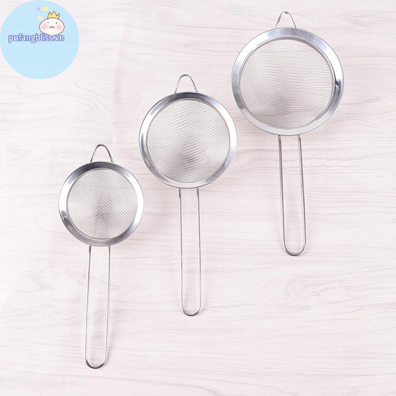Pufangbliss Nhà Bếp Dây Thép Không Gỉ Lưới Mịn Lọc Dầu Bột Rây Lọc Sifter SàngNhà Bếp Thép Không Gỉ VN