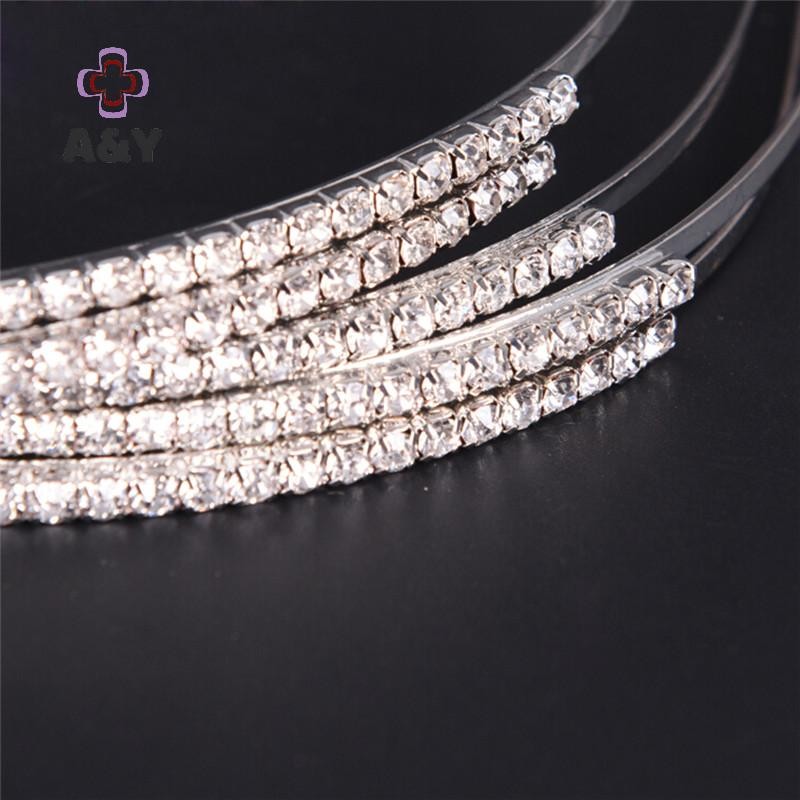 Đầu băng đô pha lê A & Y Phụ kiện độ sáng đàn hồi.