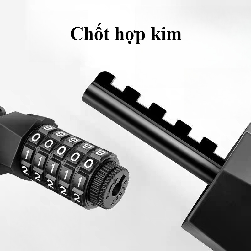 Khóa Dây 5 Số Chống Trộm, Chống Cắt Siêu Bền, An Toàn Tuyệt Đối, Dùng Cho Xe Máy/Xe Đạp, Giá Cực Hời