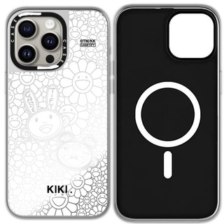 CASECASE X TAKASHI MURAKAMI KaiKai & KiKiChromeCase Vỏ iPhone Gương Đen & Bạc IPhone 16 15 14 13 12 Pro Max Plus Ốp Lưng Cứng Có Hộp Khắc logo