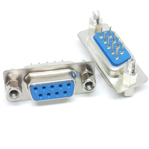 DP9 Nữ Đầu Nam Lỗ Đầu In-Line Tấm Loại DB9 Xanh Không Có / Có Khóa Có Đinh Tán Harpoon Vít