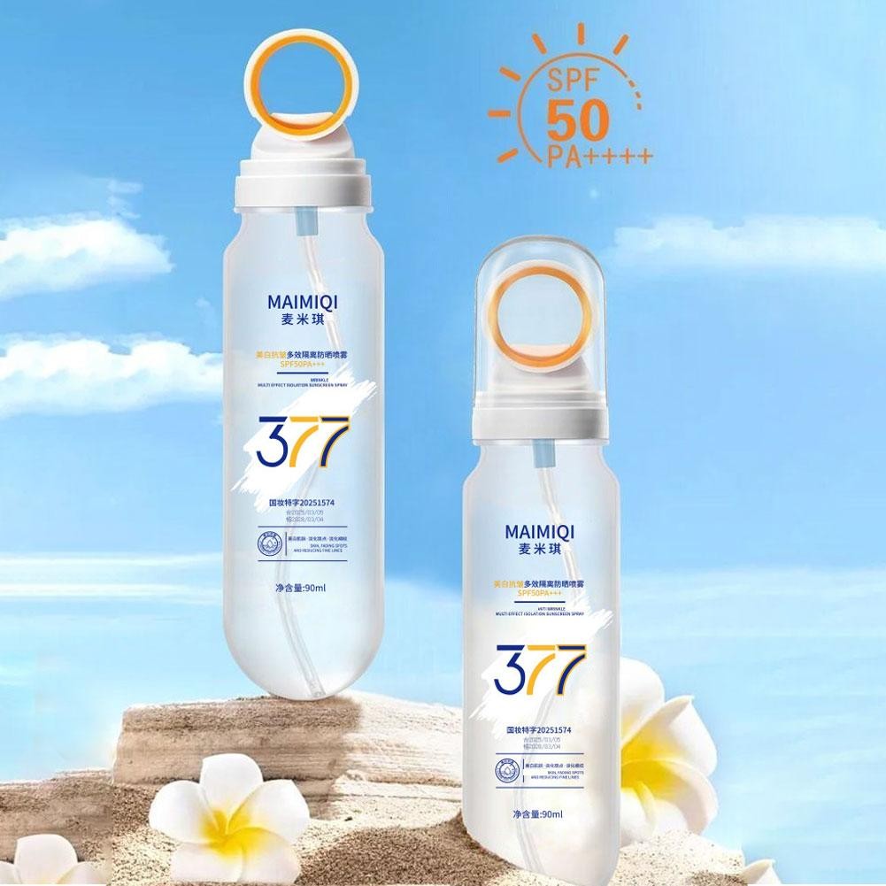 377 Xịt Chống Nắng Spf50 + Dưỡng Ẩm Làm Trắng Da Cổ Xịt Chăm Sóc Da Mặt Cơ Thể B2f3